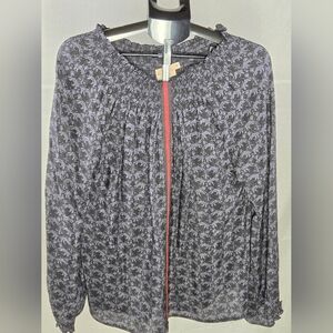 Rungolee 100% Silk Brooklyn Long Sleeve Romantic‎ Victorian Tunic, Small